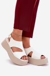 Women's Platform Sandals Eco Leather White Karonia