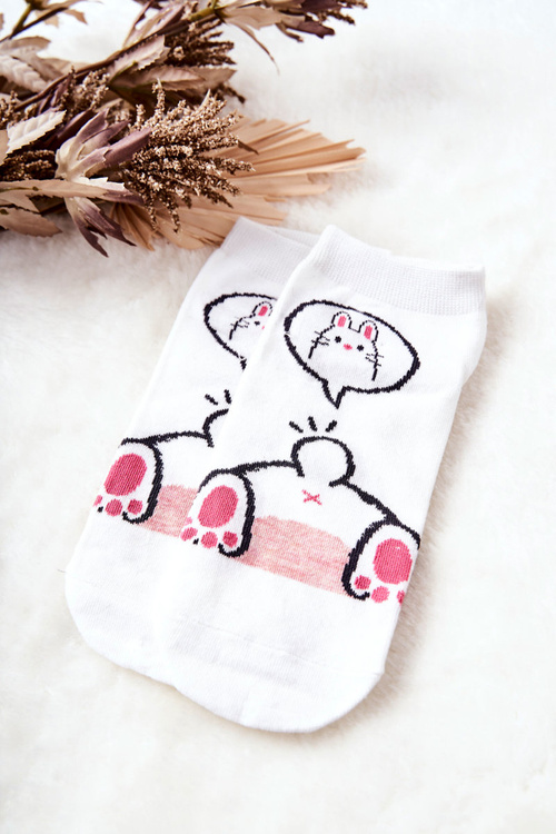 Socks Feet Rabbit White