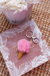 Small Keyring Pink Ice Handbag Pendant