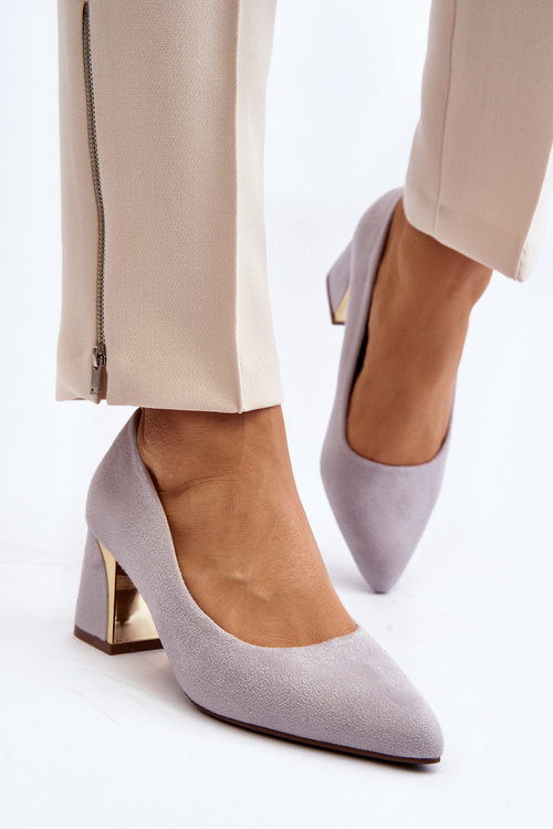 Grey Pumps with Stiletto Heel Stelloria