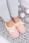 Women's Flip Flops With Fleece And Bow Tie SOXO Pink