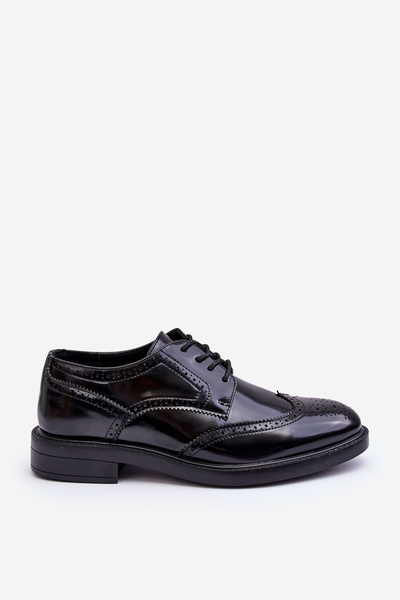 Men's Elegant Lacquered Shoes Black Gustavo