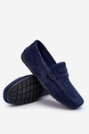 Men's Suede Moccasins Dark Blue Wesley