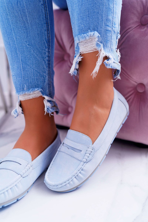 Women's Comfortable Blue Devi Moccasins