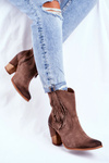 Women’s Boots On High Heel Leather Cappuccino Quintana