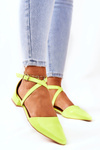 Lacquered Stiletto low-heeled pumps Neon yellow Giovanna