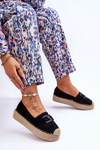 Women's Classic Platform Espadrilles Black Maurine