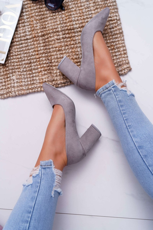 Women's Stiletto Sandals Suede Grey Neshka