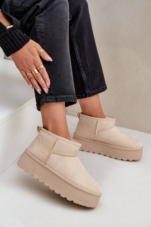 Women's Platform Snow Boots Light Beige Ninala