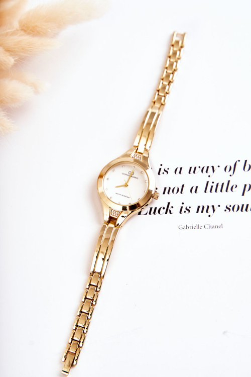 Ladies Giorgio & Dario Gold Bracelet Watch With White Dial Pisento