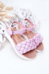 Children's Braided Sandals Purple Adella