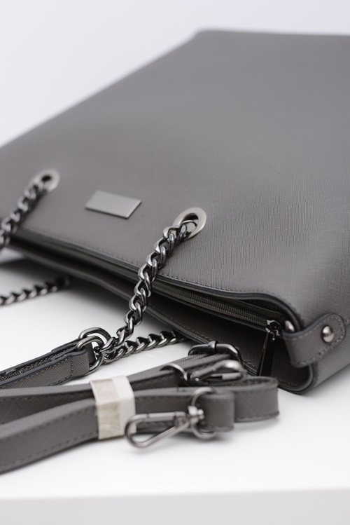 Women's Large Grey Classic Handbag