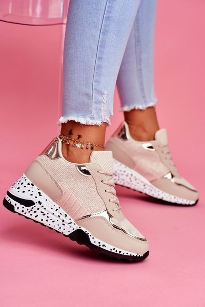 Sporty Women's Shoes Hidden Anchor Beige Mollen