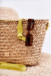 Braided Beach Bag NOBO XM0020-C002 Beige-yellow