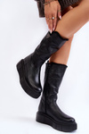 Zazoo 70121 Leather Women's Boots With Wool Black
