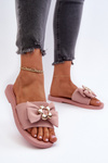 Women's Pink Bow Slippers Arsicada