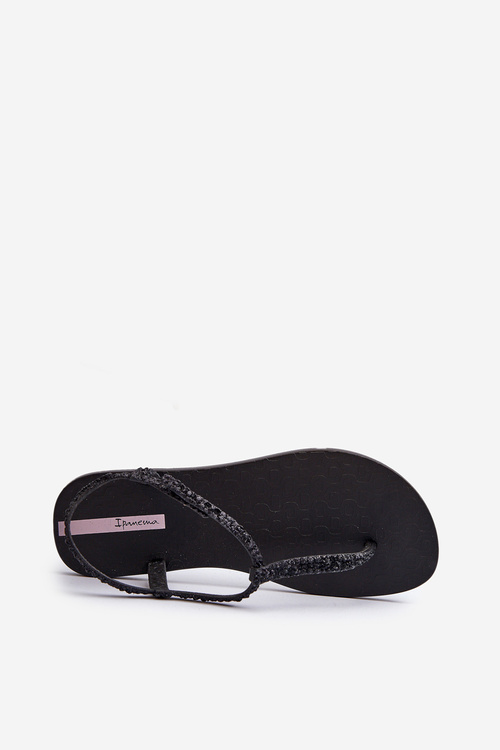 Women's Glitter Flip-flop Sandals 26914 Ipanema Class Brilha Fem Black