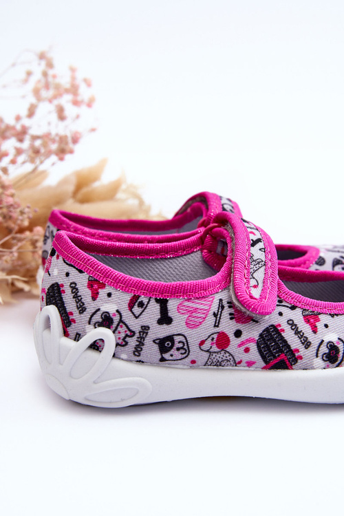 Child's Balerina Slippers Befado 114X521 Grey-Pink