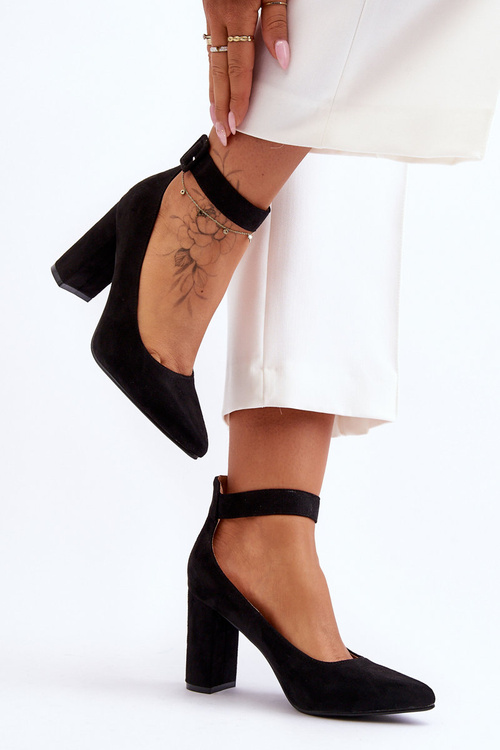 Suede Elegant Pumps Black Gloria