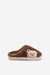 Womens Furry Slippers With Bear Brown Fiorinella