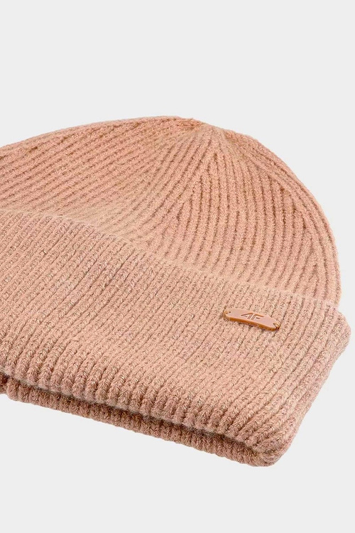 Damska Zimowa Czapka Brązowa 4F 4FWAW24ACAPF447-82S