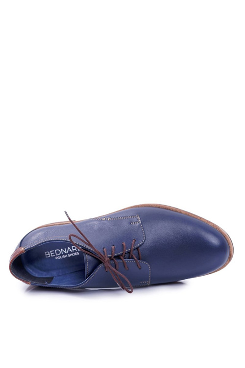 Elegant Men's Navy Blue Feliciano Half Shoes