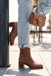 Suede Boots with Buckle Brown Neste