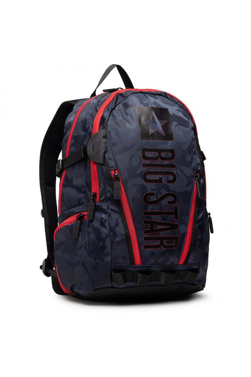 Travel Backpack Big Star HH574179 Black-Red