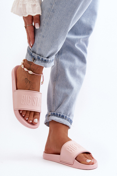 Klapki Damskie Pianka Różowe Big Star MM274718