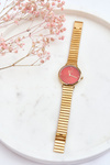 Women's Waterproof Watch On Bracelet Giorgio&Dario Golden-Red
