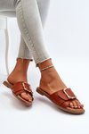 Women's sandals with strap and buckle Camel Opahiri