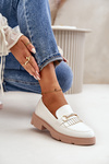 Women's Moccasins With Decoration Eco Leather White Tialorae