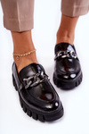 Lacquered Loafers On The Platform Black Inger