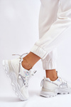 Women's Sport Shoes Laced On The Platform White Minea