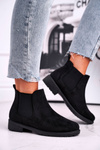 Women's jodhpur boots black Shaggy