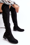 Women's Suede Over-the-Knee Boots Black Enelyn