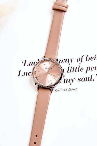 Women's Analog Watch Nickel-Free Ernest Beige