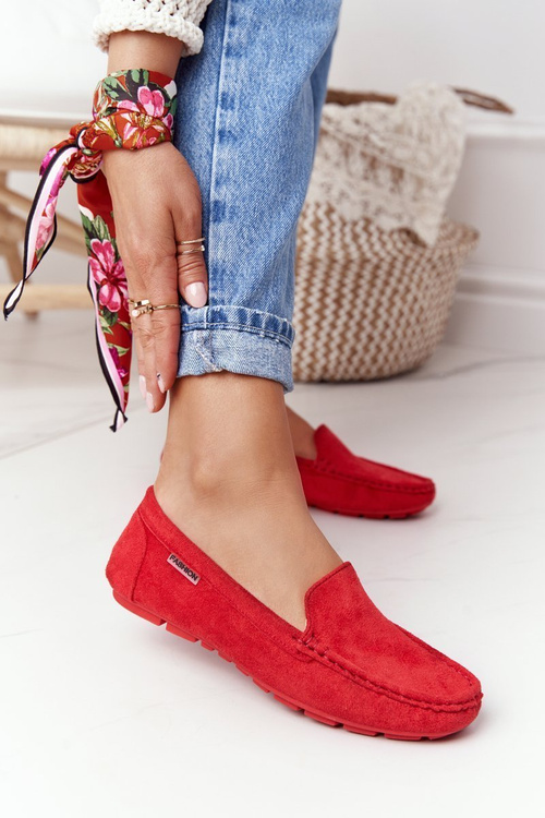 Women’s Suede Loafers Red San Marino