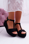 Women's Platform Anchor Sandals Black Miravaya