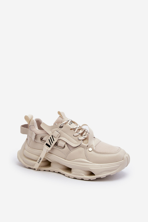 Sneakersy Damskie Beżowe GOE NN2N4041