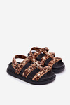 Girls Sandals With Golden Detail Leopard Lunessa