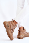 Women's High Sport Shoes Memory Foam System Big Star KK274355 Beige