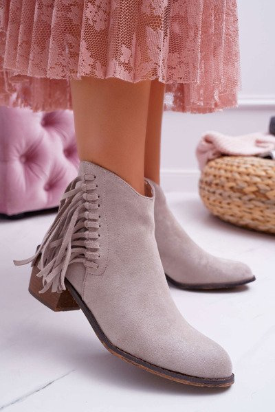 Women's Cowboy Boots Beige Agnes