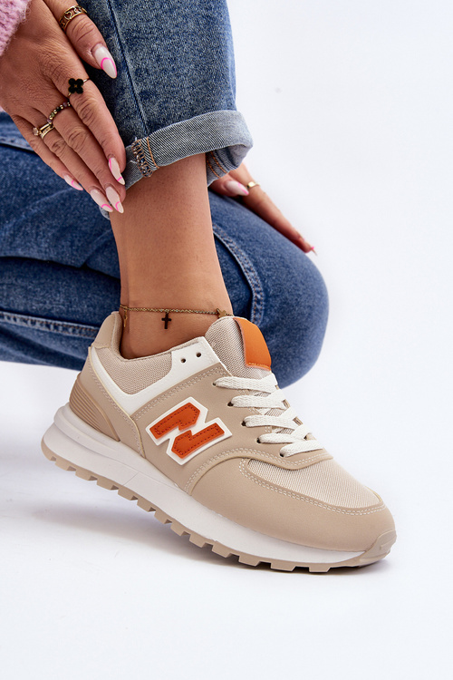 Women's Beige Sports Sneakers Lifari