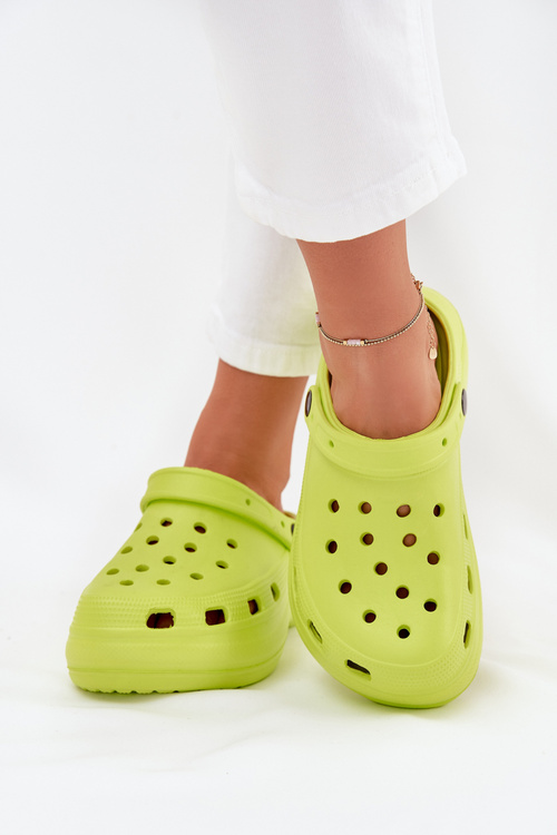 Ladies Foam Slippers Lime Elisra