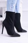 Black Suede Stiletto Boots Regio