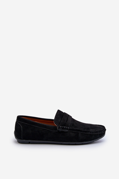Men's Eco Suede Black Loafers Nedlin