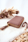 Quilted Wallet with Tassel Cappucino