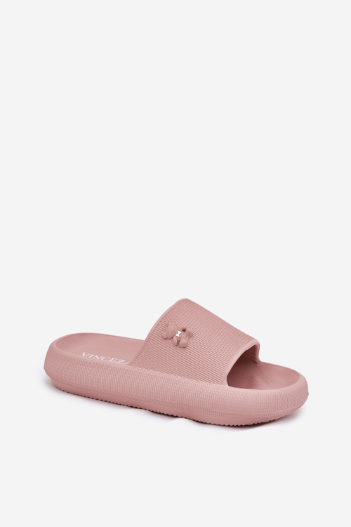 Damskie Klapki Piankowe Na Platformie Z Misiem Różowe Vinceza 75210