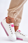 Women's Low Sneakers With Jets White-Pink Demira
